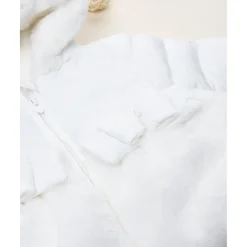 Prenatal Abrigo acolchado niña blanco con inserto de peluche