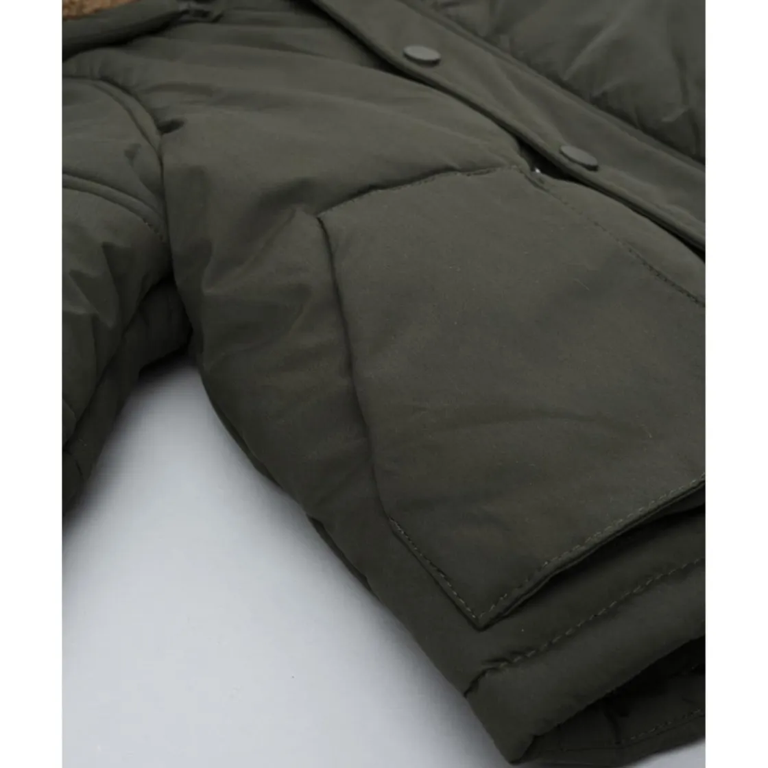 Prenatal Abrigo acolchado verde con pelo sintético para niño* Niño·Bebé Niño 3-36 Meses|Bebé Niño 3-36 Meses·Abrigos Y Plumíferos