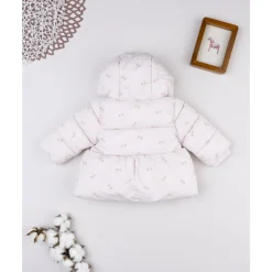 Prenatal Abrigo rosa con lazos para niña