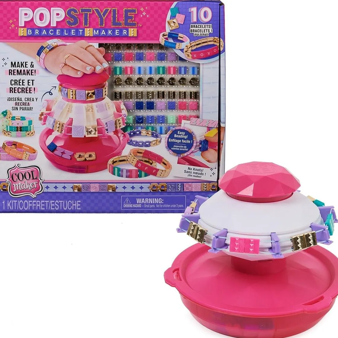 SPIN MASTER Air Hogs - Kit para hacer pulseras Popstyle con máquina de almacenamiento y cuentas reutilizables* Estilo De Vida