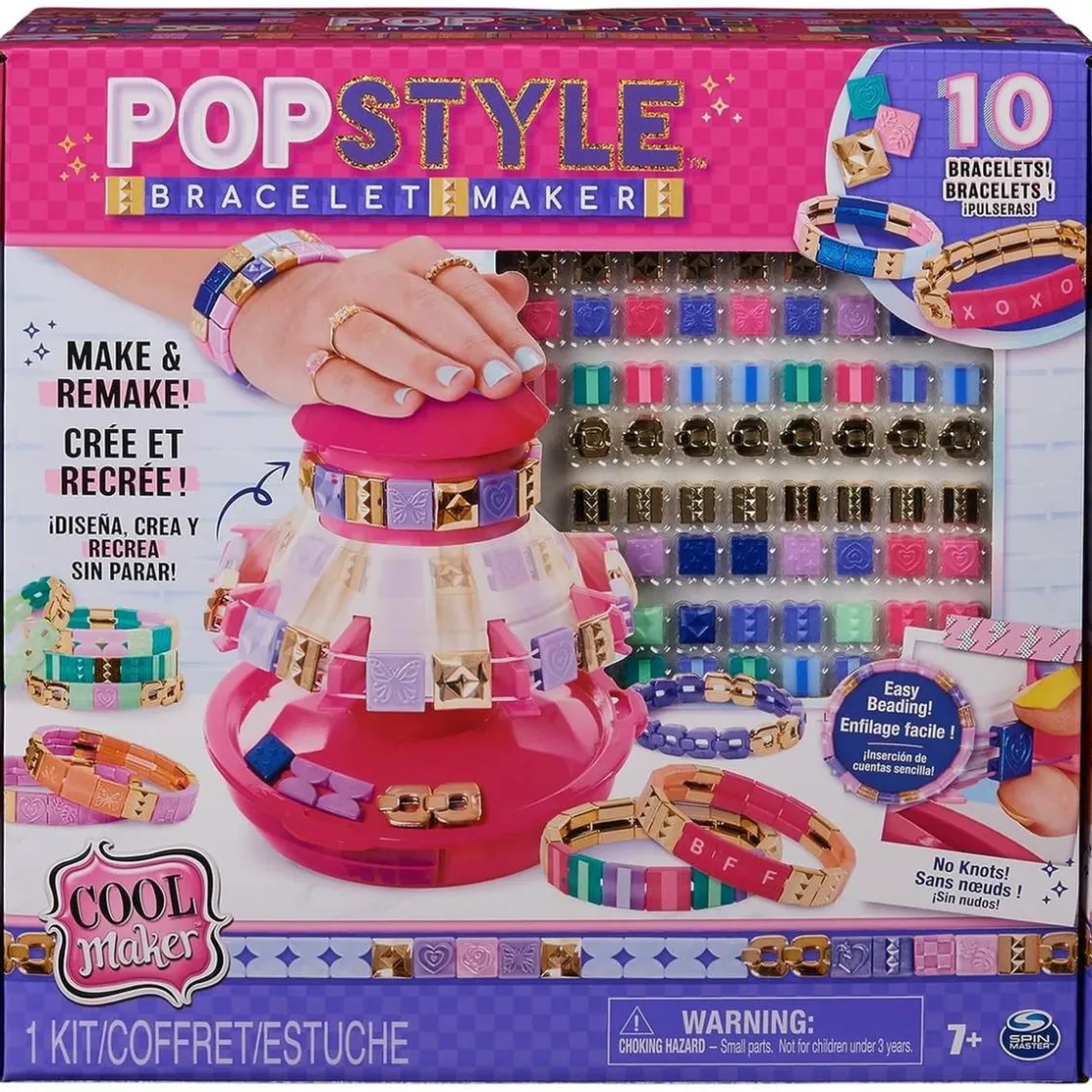 SPIN MASTER Air Hogs - Kit para hacer pulseras Popstyle con máquina de almacenamiento y cuentas reutilizables* Estilo De Vida