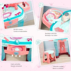 Homcom Aiyaplay - Tocador con taburete