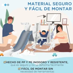 Homcom Aiyaplay - Tobogán, columpio y canasta