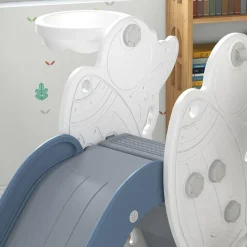 Homcom Aiyaplay - Tobogán, columpio y canasta