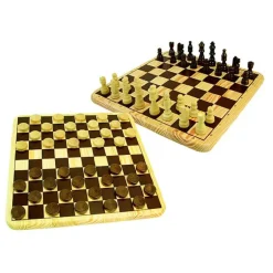 ZIG ZAG Ajedrez y Damas de madera - juego de mesa* Juegos Y Puzzles|Friki Zone