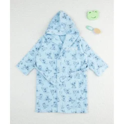 Prenatal Albornoz infantil de rizo suave con Stitch