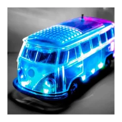 KLACK EUROPE Altavoz bluetooth Volkswagen T1 - Azul con luz LED