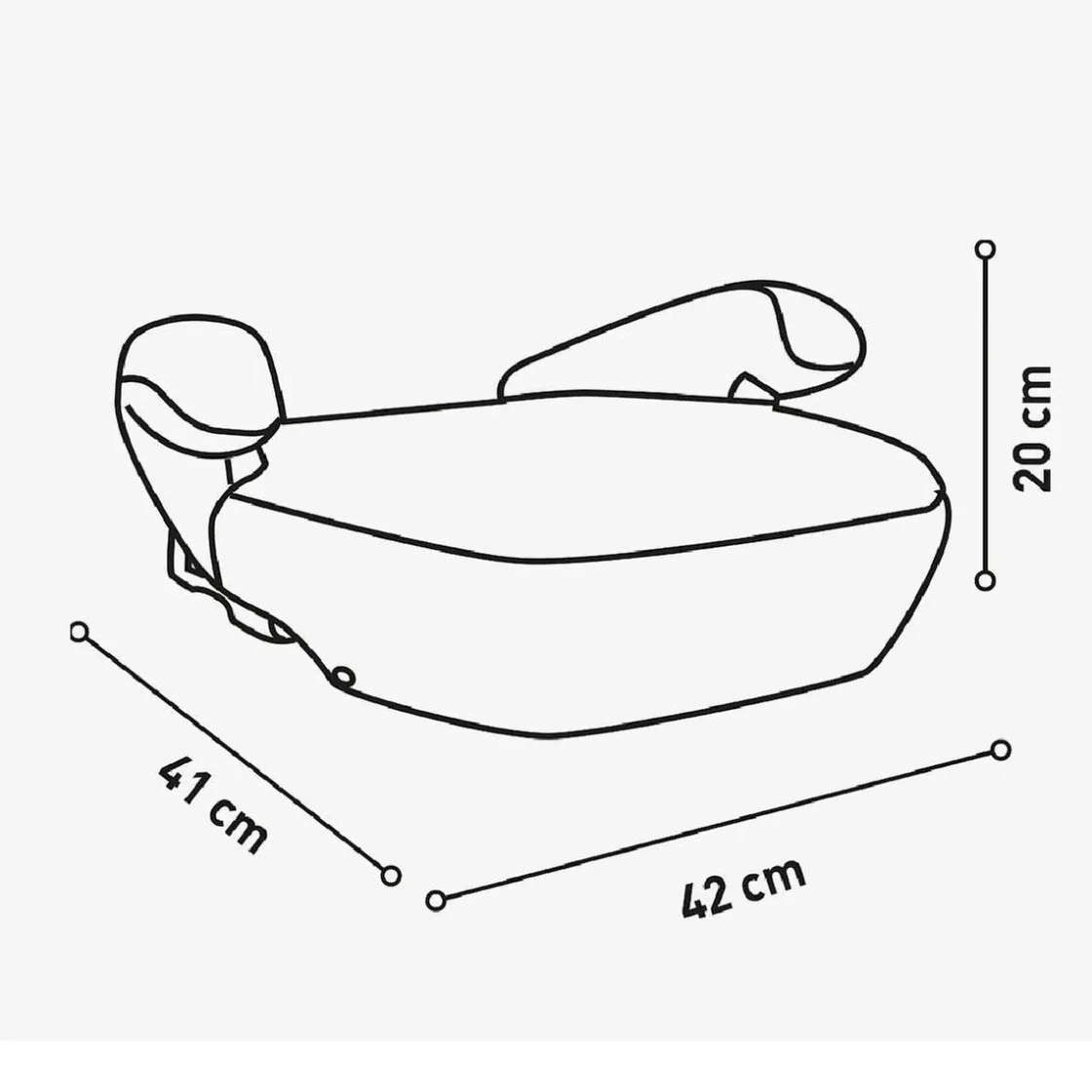 ASALVO - Booster Alzafix R129 con Isofix Gris