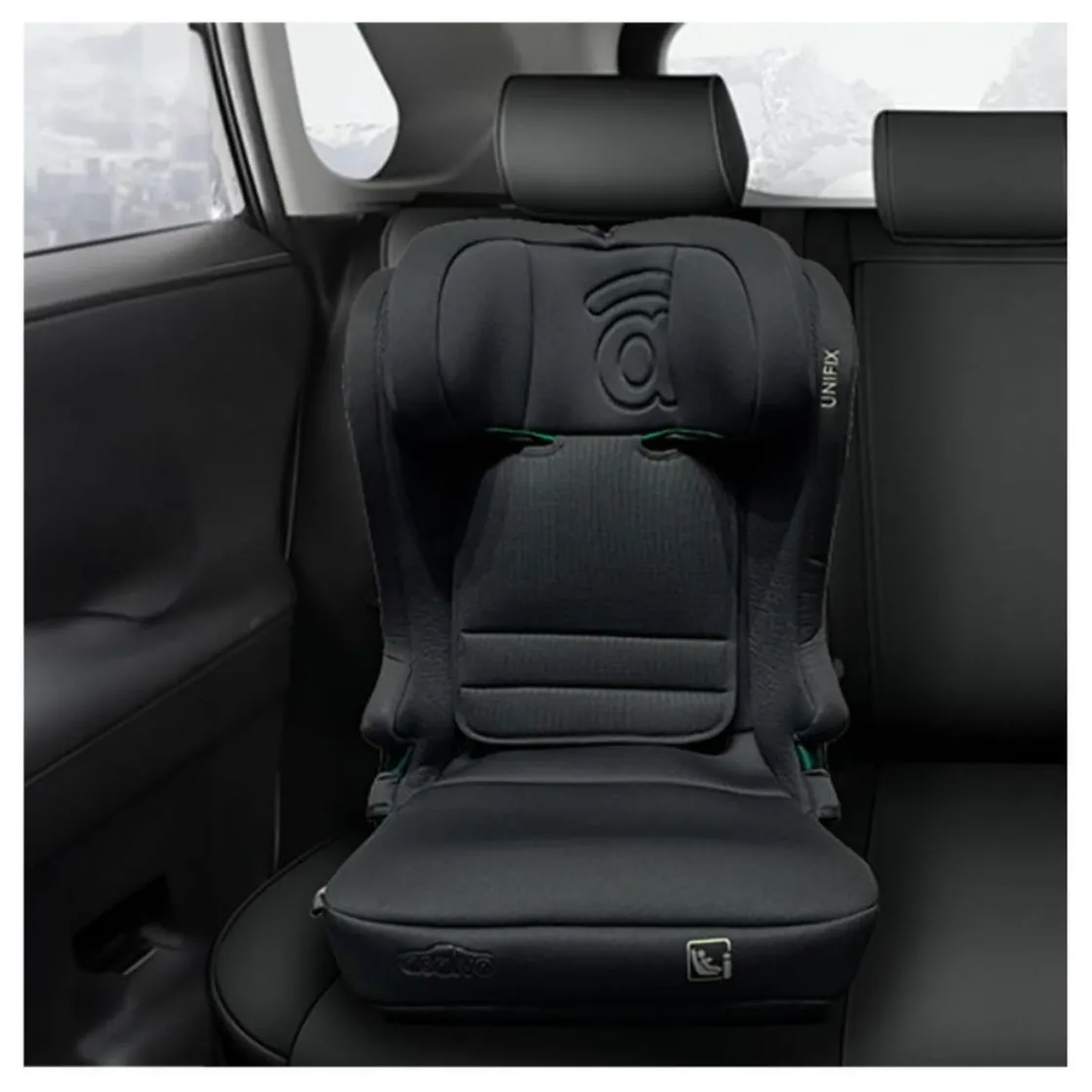 ASALVO - Silla de auto I-Size Unifix Negro 100-150 cm