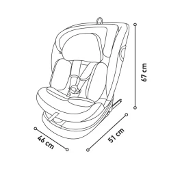 ASALVO - Silla de auto I-Size Austen 2 Gris 40-150 cm* Sillas De Coche·Desde 40 A 150 Cm