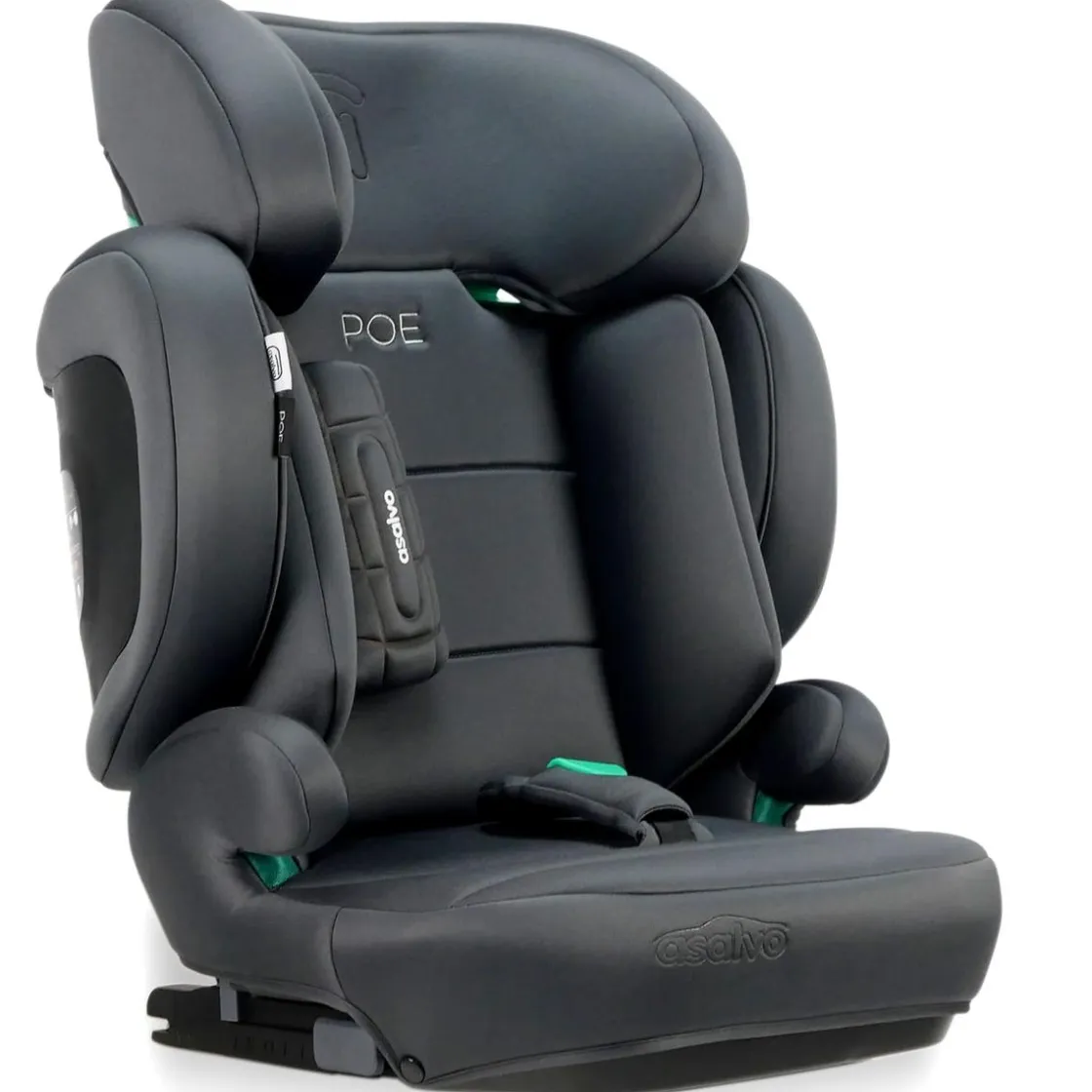 ASALVO - Silla de auto I-Size Poe Fix Gris 100-150 cm