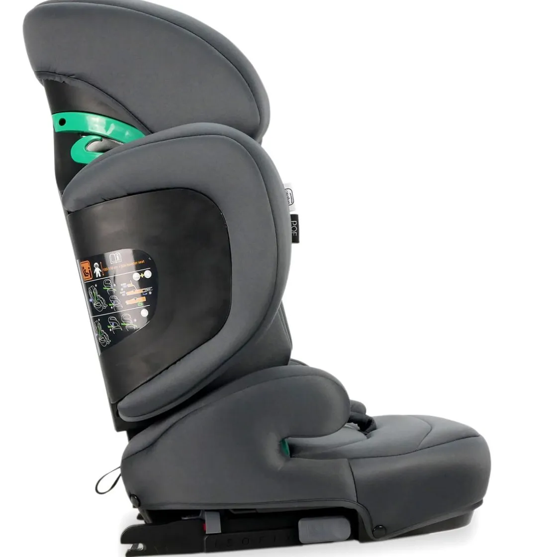 ASALVO - Silla de auto I-Size Poe Fix Gris 100-150 cm