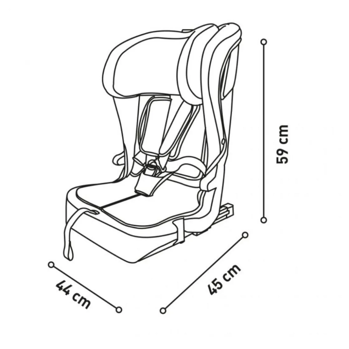 ASALVO - Silla de auto Profix Negro 76-150 cm