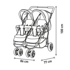 ASALVO - Silla de Paseo Gemelar Henry Verde* Trío Y Accesorios·Trío Y Dúo Gemelares