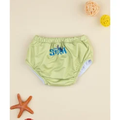 Prenatal Bañador Anti-Fugas Stitch Verde para Niños