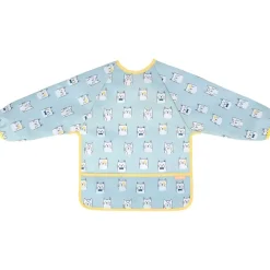 BABYMOOV Babero impermeable mangas largas ajustable azul ㅤ* Preparación Comida Y Accesorios·Baberos