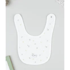 Prenatal Babero niña blanco "My berry"