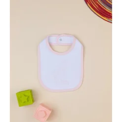 Prenatal Babero niña blanco/rosa