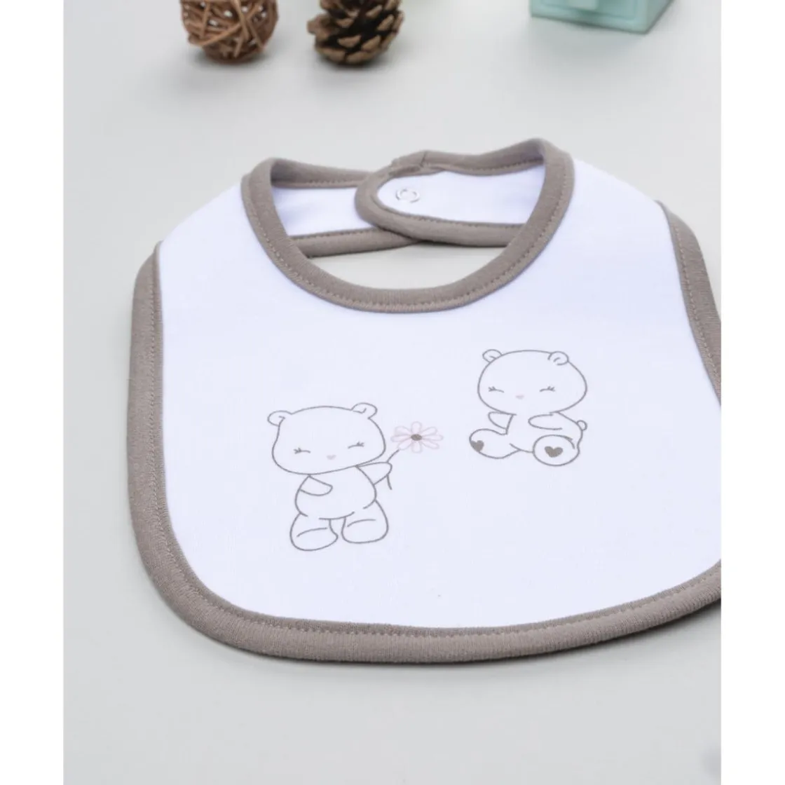 Prenatal Babero niña con ositos