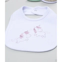 Prenatal Babero niña con unicornios