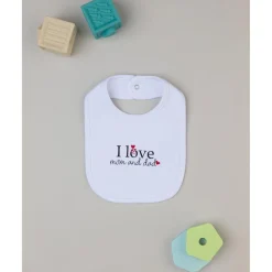 Prenatal Babero Unisex Blanco "I Love"