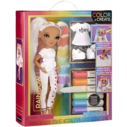 RAINBOW HIGH BABY born - Muñeca de moda Color & Create con ojos verdes y accesorios extra