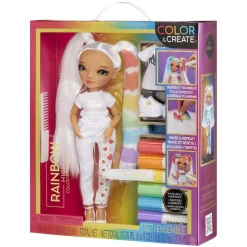 RAINBOW HIGH BABY born - Muñeca de moda Color & Create con ojos verdes y accesorios extra