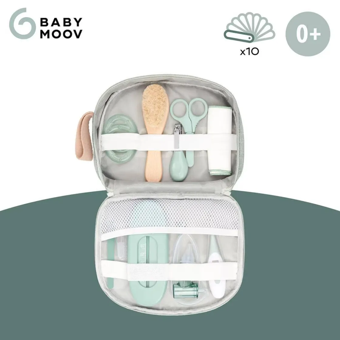 BABYMOOV - Neceser Bebé Matcha con 10 accesorios