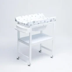 PLASTIMYR Bañera de Madera Estrellas Blanco