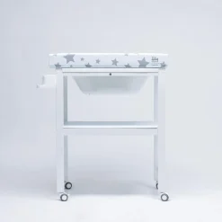 PLASTIMYR Bañera de Madera Estrellas Blanco