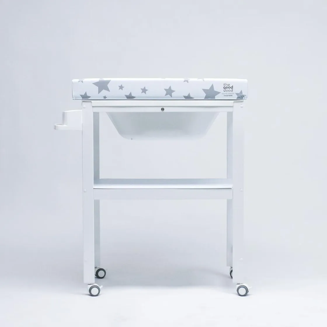 PLASTIMYR Bañera de Madera Estrellas Blanco