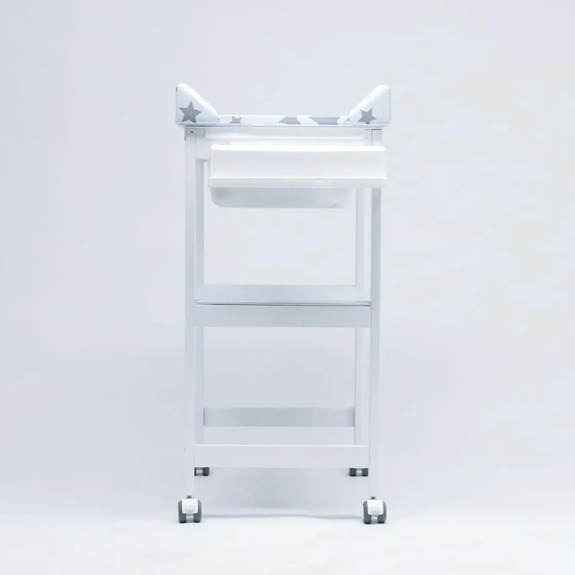 PLASTIMYR Bañera de Madera Estrellas Blanco