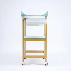 PLASTIMYR Bañera de Madera Natural Sobrebidé Safari Mint