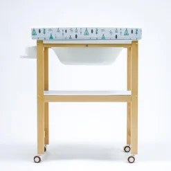 PLASTIMYR Bañera de Madera Natural Sobrebidé Tipys Mint* Baño Y Accesorios·Bañeras Cambiador