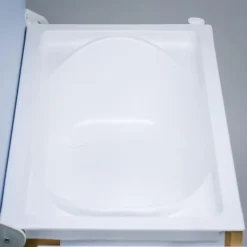 PLASTIMYR Bañera de Madera Natural Sobrebidé Topos Rosa* Baño Y Accesorios·Bañeras Cambiador