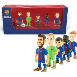 BANDAI - Pack de 5 muñecos del Futbol Club Barcelona de 7 cm