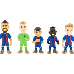 BANDAI - Pack de 5 muñecos del Futbol Club Barcelona de 7 cm