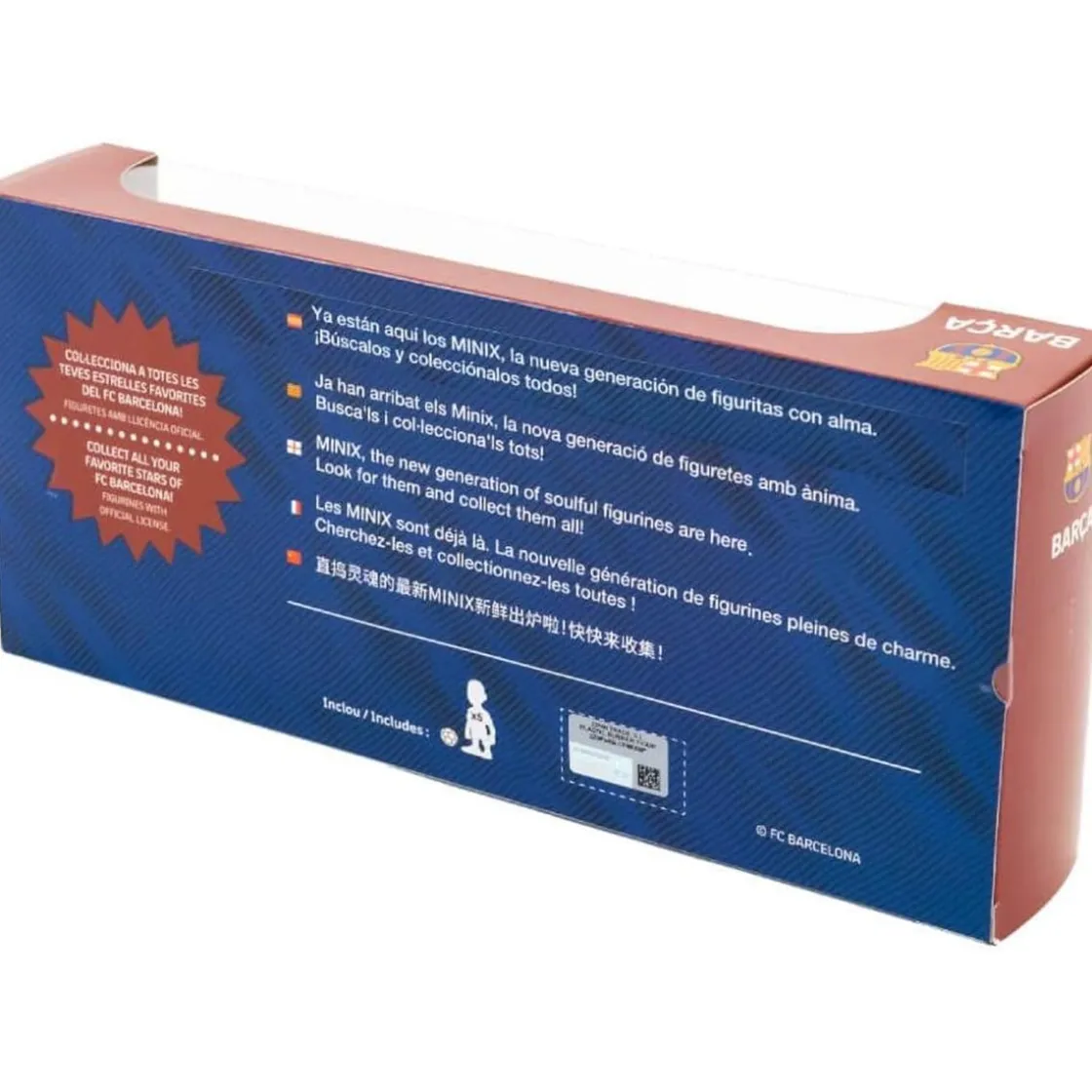 BANDAI - Pack de 5 muñecos del Futbol Club Barcelona de 7 cm