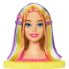MATTEL Barbie - Busto de Barbie con pelo largo y accesorios para jugar a peluquería ㅤ* Muñecas