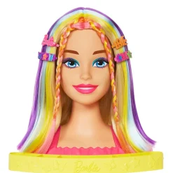 MATTEL Barbie - Busto de Barbie con pelo largo y accesorios para jugar a peluquería ㅤ* Muñecas