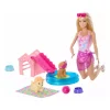 MATTEL Barbie - Fiesta de cachorros en la piscina