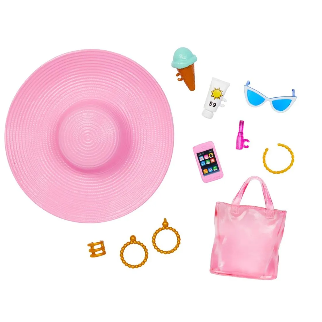 MATTEL Barbie - Muñeca Barbie Día en la playa ㅤ