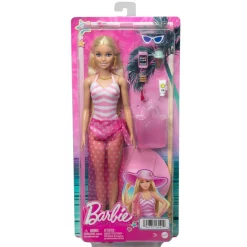 MATTEL Barbie - Muñeca Barbie Día en la playa ㅤ
