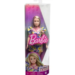 MATTEL Barbie - Muñeca Barbie Fashionista con vestido de flores y accesorios de moda ㅤ* Muñecas