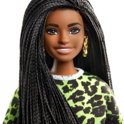 BARBIE - Muñeca Fashionista - Camiseta neón leopardo