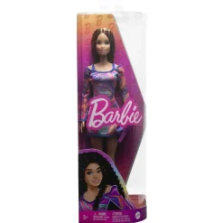 MATTEL Barbie - Muñeca Fashionista con vestido estampado mármol y accesorios de moda ㅤ* Muñecas