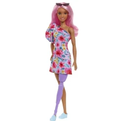 MATTEL Barbie - Muñeca Fashionista con Gafas y Vestido Floral ㅤ* Muñecas