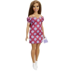 BARBIE - Muñeca Fashionista Curvy Vitiligo - Vestido de lunares