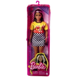 BARBIE - Muñeca fashionista - Top con llamas y falda a cuadros* Muñecas