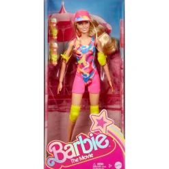 MATTEL Barbie - Muñeca Patinadora con Outfit Neón y Accesorios ㅤ